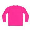 Bright pink long-sleeve shirt, back view.