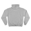 Gray hoodie, back view, isolated on white.