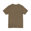 Brown t-shirt displayed from the back.