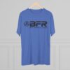 Blue T-shirt with BFR logo hanging.
