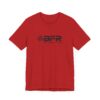 Red T-shirt with BFR logo design.