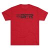 Red t-shirt with BFR logo design.