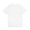 White t-shirt, back view, plain design.