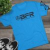 Blue t-shirt with "BFR" logo displayed.