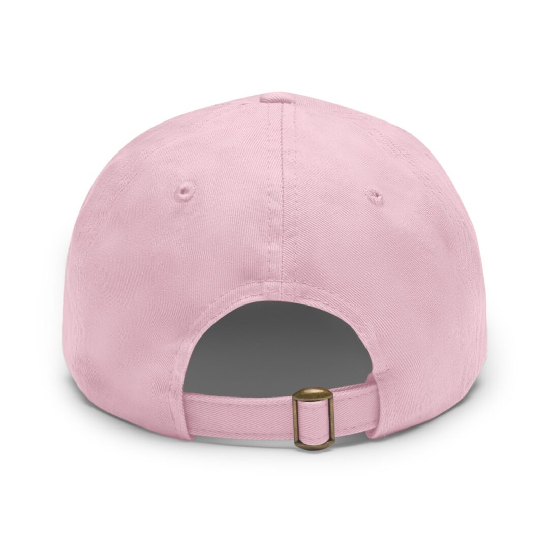 Back view of pink baseball cap.