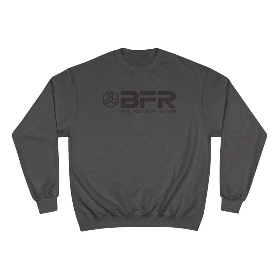 Dark gray sweatshirt with BFR logo design. Dark gray sweatshirt with BFR logo design.