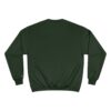 Dark green sweatshirt, back view. Dark green sweatshirt, back view.