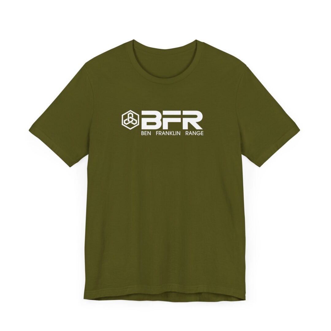 Green T-shirt with "BFR" logo design.