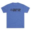 Blue T-shirt with BFR logo design.