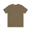 Brown t-shirt, back view, plain design.