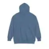 Blue hoodie displayed from the back.