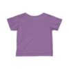 Purple t-shirt, back view, short sleeves.