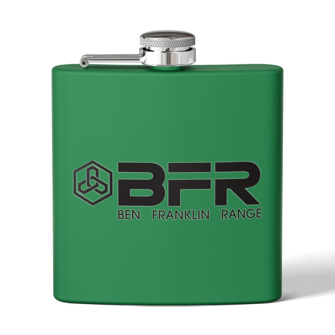 Green flask with "BFR" logo and text.