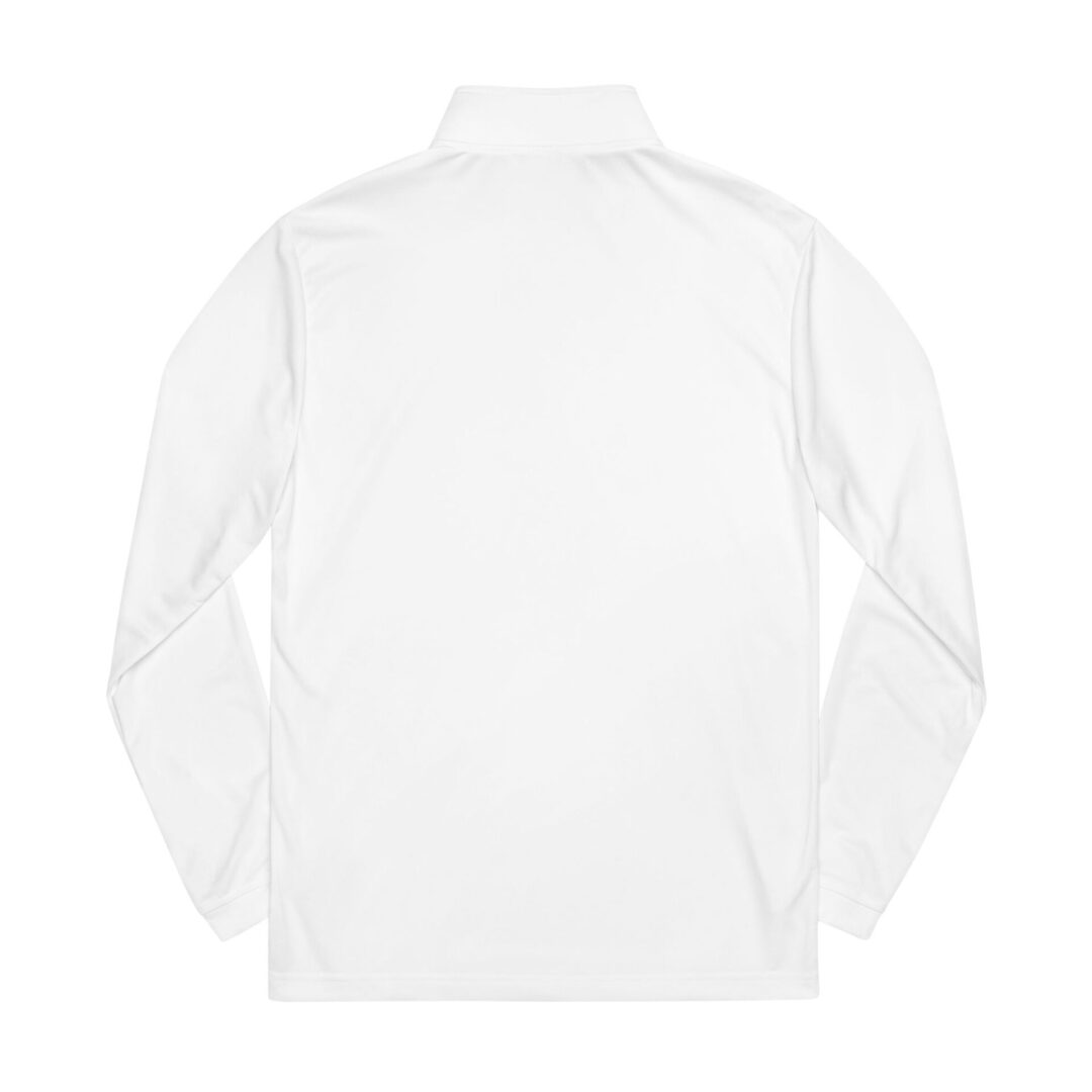 White long-sleeve shirt, back view.