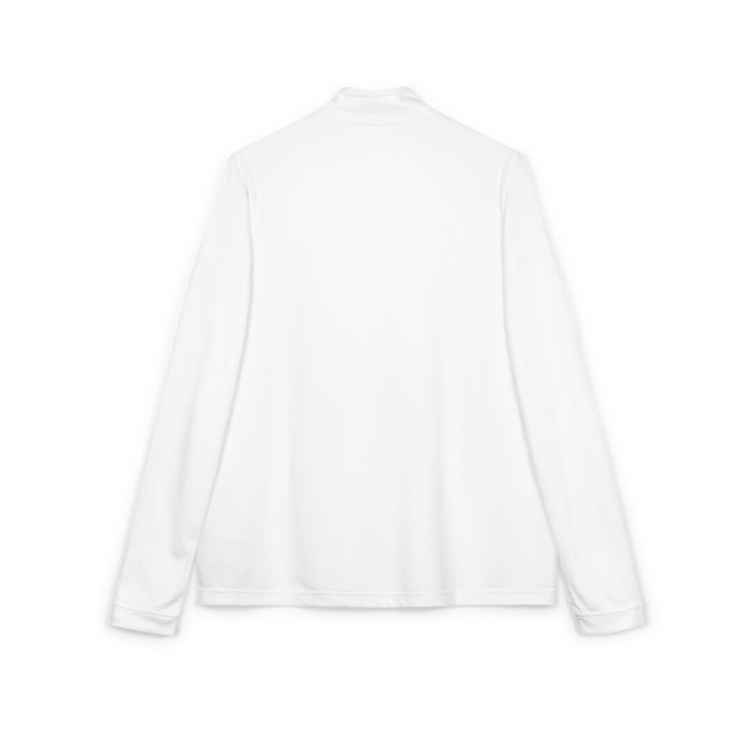 White long-sleeve shirt, back view.