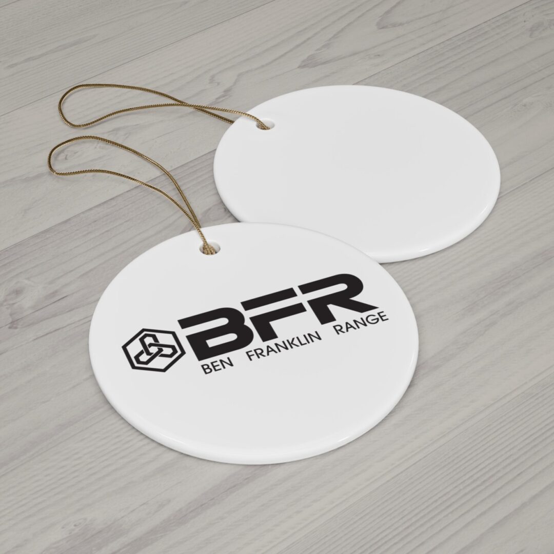 White round tags with "BFR" logo.