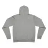 Gray hoodie with back view displayed.