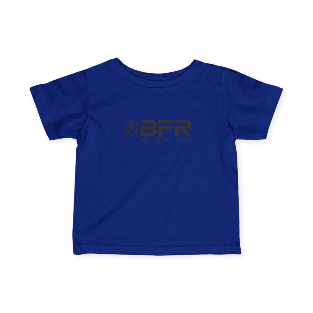Blue toddler T-shirt with BFR logo.