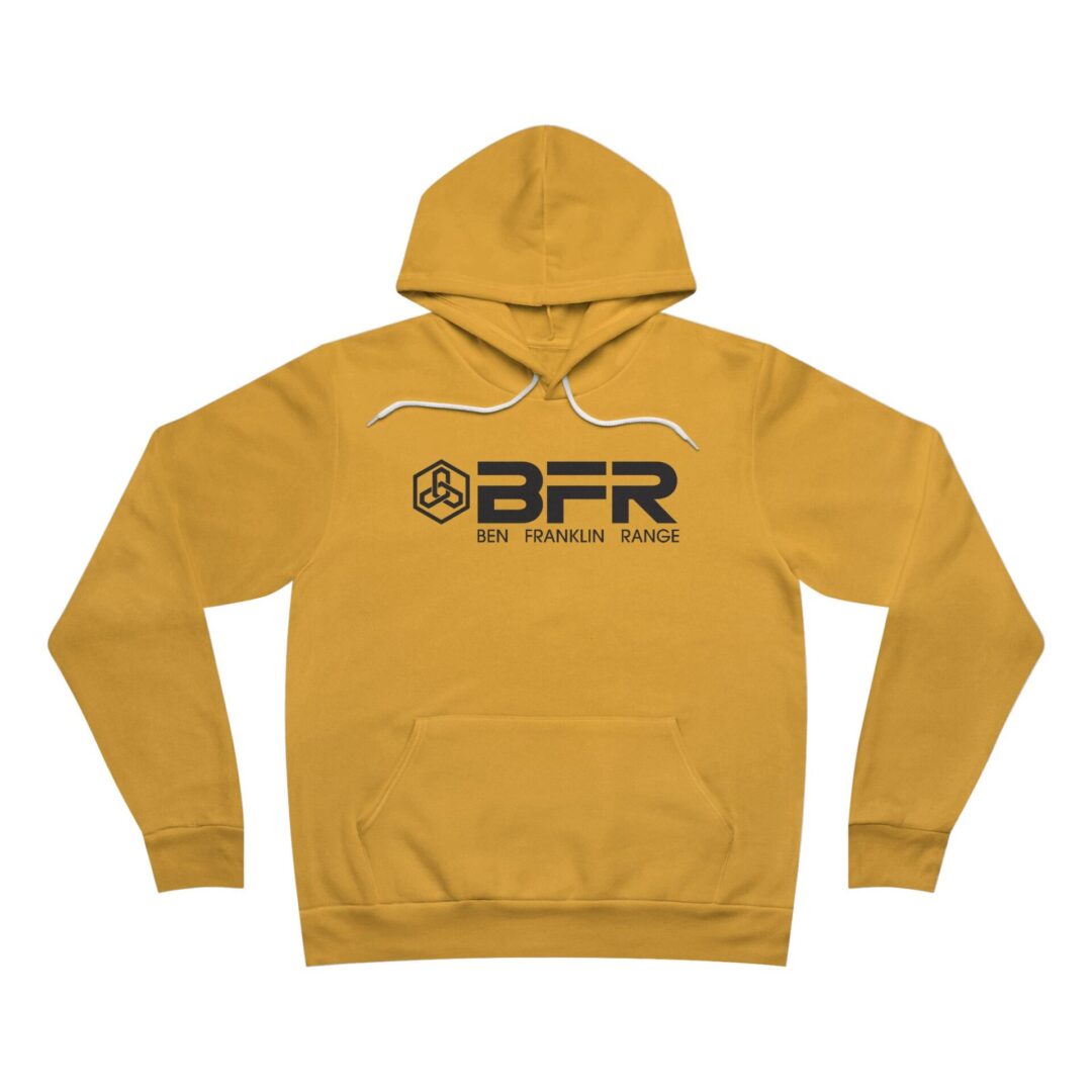Yellow hoodie with BFR logo design.