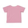 Pink toddler T-shirt, back view.