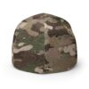 Camouflage baseball cap viewed from rear.