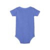 Blue baby onesie, back view.