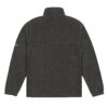 Black fleece jacket, back view, plain design.