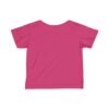 Back view of a pink toddler shirt.