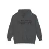 Gray hoodie with "BFR" logo design.