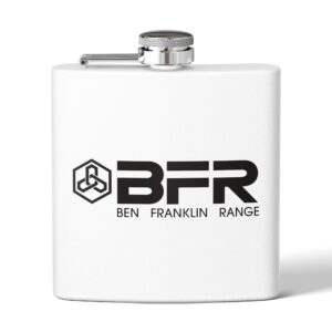 White flask with "BFR" logo and text.