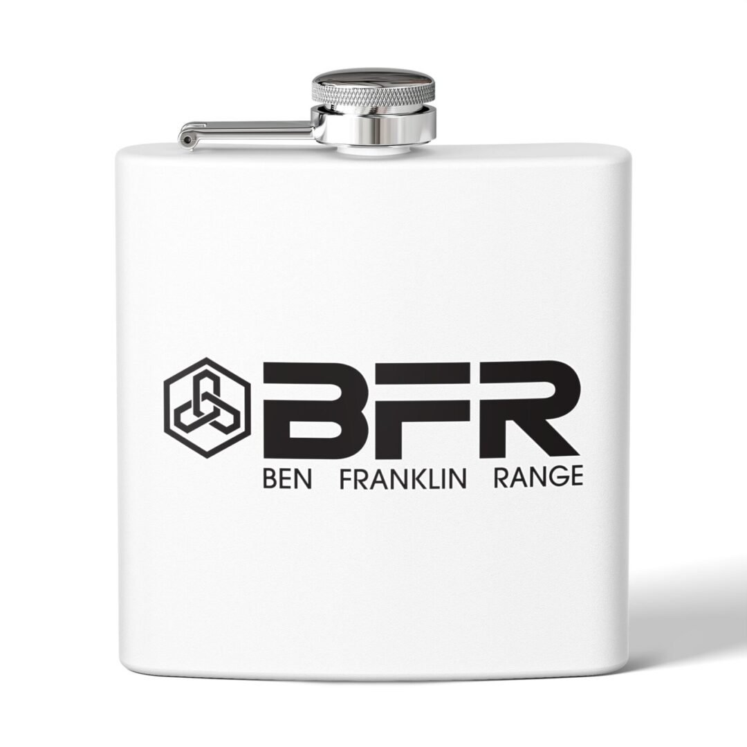 White flask with "BFR" logo and text.